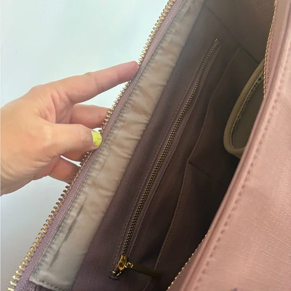 Dagne Dover Midi Tote Light Purple with gold accents cl - Picture 9 of 16